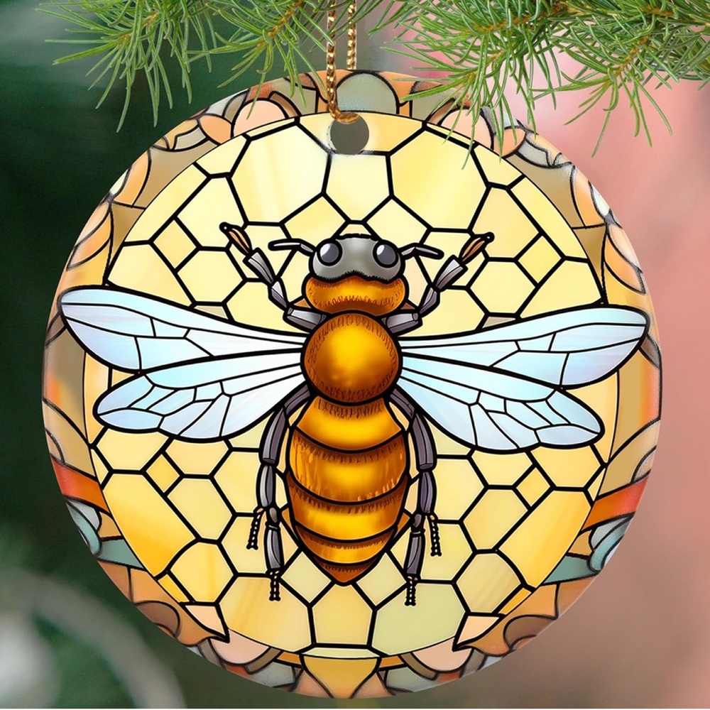 Tudor Honey Bee Ornament - set of two